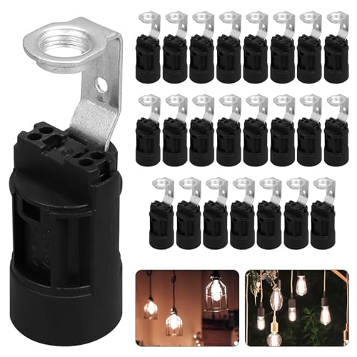 24 Pezzi Portalampada E14, Attacco E14, Per Lampadario, Termoplastica Per Lampade A Candela E Lampade Da Tavolo