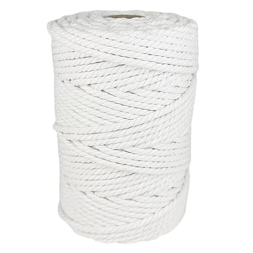 Cordoncino Per Macramè, Cotone, 5Mm * 75M, Per Lavori Di Macramè, Giocattoli, Restauro, Artigianato, Imballaggio, Giardinaggio. Bianco