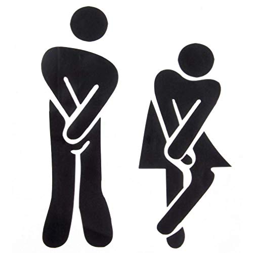 Adesivo - Murale - Toilette - Toilet - Bagno - Wc - Divertente 25Cm X 20Cm - Porta Del Bagno Divertente - Home Decor Small Toilet Sign Removable Wall
