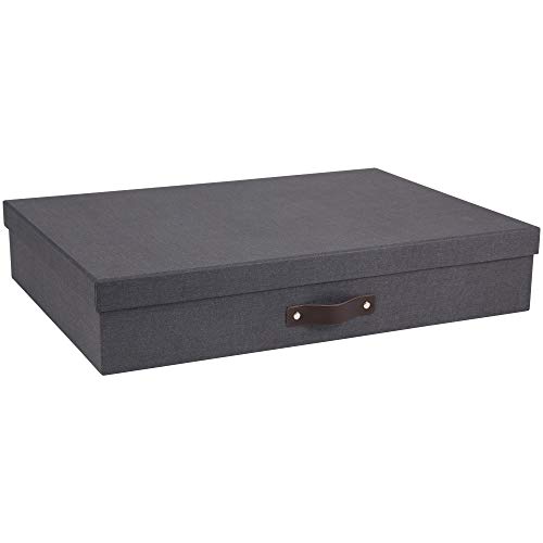Bigso Box Of Sweden Portadocumenti Scrivania Per Fogli Formato A3 - Portadocumenti Ufficio Con Coperchio E Maniglia - Organizer Portadocumenti In Fibr