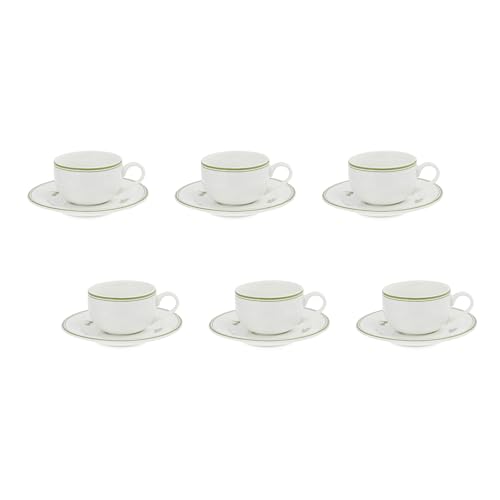 La Porcellana Bianca Coltivia Tazza Caffè Con Piattino Set 6 Pezzi 90Ml Porcellana