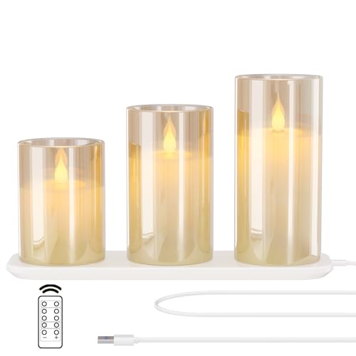 Extsud Led Candele, Ricaricabili Candele, Candele Elettriche, Candela Elettrica, Candele Led Con Telecomando, Candele Senza Fiamma, Giallo