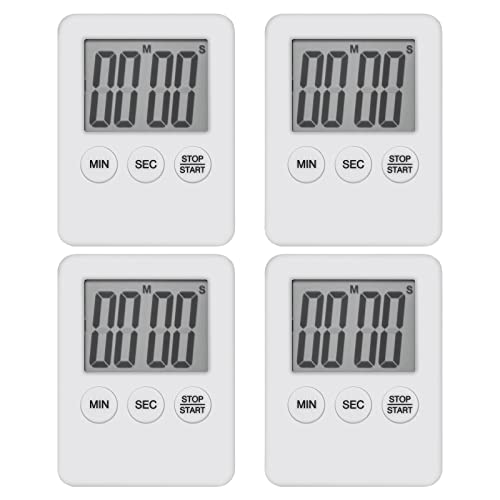 4 Pezzi Timer Da Cucina, Mini Timer, Timer Regolabile Multifunzione