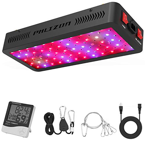 Phlizon 600W Led Grow Light Con Led Samsung A Spettro Completo Piante Luce Doppio Interruttore Grow Led Per Piante Da Interno Veg E Flower (600W)