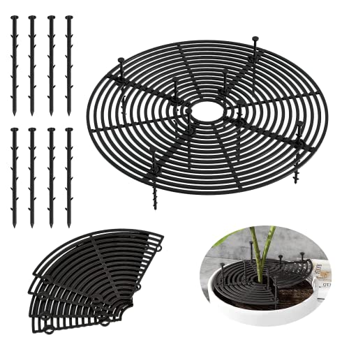 Innal 2 Pezzi 30 Cm Griglia Per Vasi Da Fiori Con 16 Chiodi Di Montaggio Griglia Per Vaso Di Fiori Piante Riutilizzabile Tagliabil Copertura Inferiore