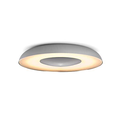 Philips Hue White Ambiance Plafoniera Smart Still, Luce Bianca Da Calda A Fredda, Alluminio, Telecomando Dimmer Switch Incluso