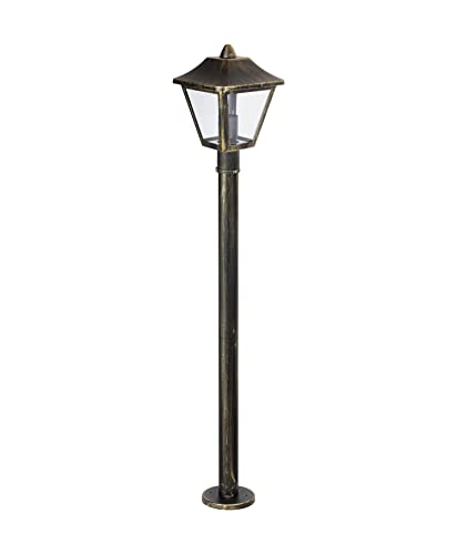 Ledvance Endura Classic Tradition Alu 1000 E27 Lampioncino Da Esterno, Nero E Oro