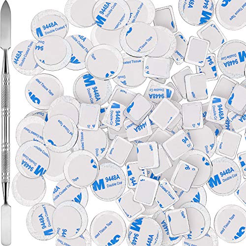 101 Pezzi Adesivi In Metallo Per Palette Di Ombretto Set, Include 1 Deposito Depottazione, 50 Pezzi Quadrati Adesivi Vuoti Palette In Metallo Adesivi