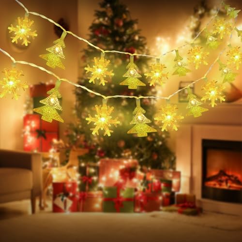 Owill Luci Natale, Luci Natale Esterno Batteria 6M 40 Led Luci Natale Interno, Lucine Led Decorative A Batteria, Luci Di Natale A Batteria, Addobbi Na