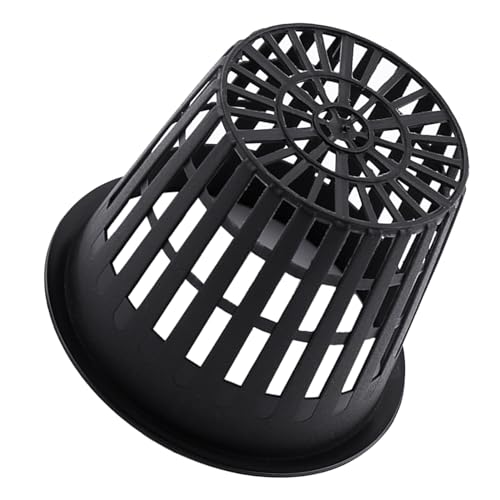 10Pcs Mesh Pot Net Cup Basket Hydroponic Aeroponic Fiore Piantare Il Contenitore Per La Pianta Grow Clone Giardinaggio(Nero)
