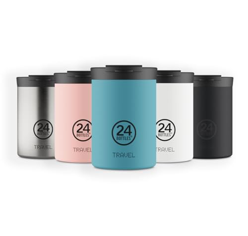 24Bottles Travel Tumbler - Borraccia Isolata In Acciaio Inox, 350 Ml, Per 24 Ore Di Freddo E Caldo Per 6 Ore, Thermos (Powder Blue)