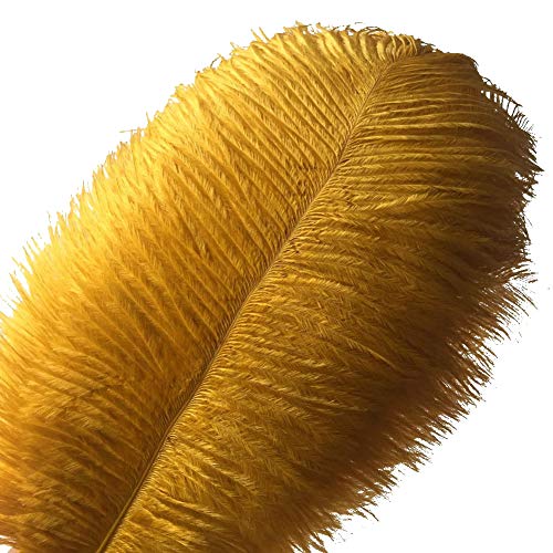 Sowder Set Di 10 Piume Di Struzzo Per Centrotavola Di Nozze, Decorazione Per La Casa, 40-45 Cm (Oro)