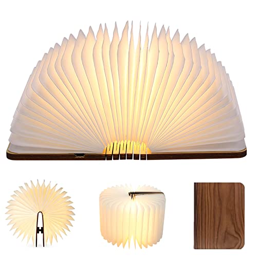 Sanoto Lampada Libro Usb Ricaricabile Pieghevole In Legno Magnetico Led Light Del Libro Di Lamp - 2500Mah Batterie Al Litio Scrivania Lampada Da Tavol