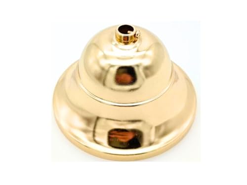 Rosone Gigante D.110Mm Oro Lucido Coppa Copri Fili In Metallo Per Lampadari A Soffitto