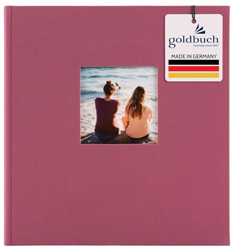 Goldbuch - Album Portafoto, 60 Pagine Con Pergamena, 25 X 25 Cm, Fucsia, 30X31 Cm