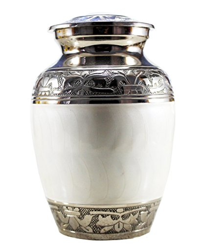 Esplanade Vaso Per Vasi Commemorativi Contenitore Per Recipiente Commemorativo Di Cremazione Urna Bianca | Urne In Ottone | Urna Di Metallo | Burial U
