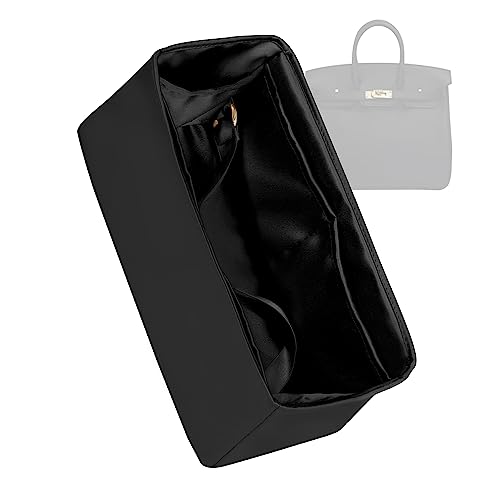 Zyzii Seta Organizer Da Borsa, Organizzatore Interno Borse Per Birkin 20/25/30/35/40, Inserto Organizer Per Borse (Bk30,Black)