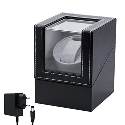 Mcbazel Watch Winder Caricatore Per Orologi Automatici In Pelle Pu Caricatore Automatico Per Orologi A Scatola Singola - Nero