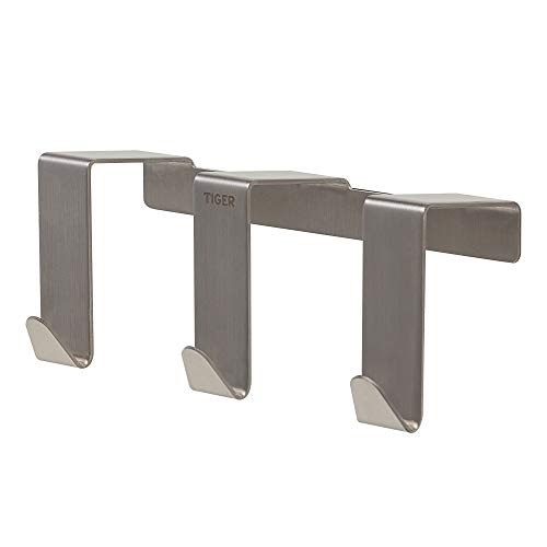 Tiger Tür-Hakenleiste Basic 40 Mm Edelstahl Gebürstet Gancho, Acciaio Inox Spazzolato