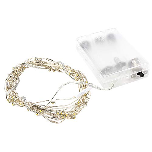 Ideen Mit Herz 80 Luci A Led Con Micro Led, Impermeabile, Luce Bianca Calda, Funzionamento A Batteria, Lunghezza 405 Cm