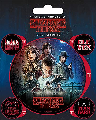 Pyramid- Adesivi Stranger Things One Sheet, Multicolore (Ps7423), Colore/Modello Assortito