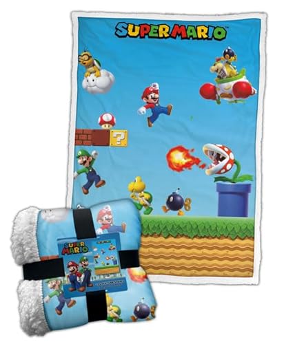 Lyo France Coperta Sherpa Super Mario Personaggi