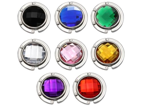 Abiyou 8Pcs Gancio Porta Borsa Da Tavolo, Porta Borse Da Tavolo, Gancio Per Borsa Pieghevole,Ganci Per Borsa Da Tavolo, Gancio Da Borsa Pieghevole, Pe