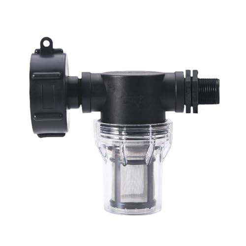 Collettore D'Acqua Piovana - Rubinetto Raccordo Serbatoio 1000 Litri Con Filtro E Adattatore S60 X 6 Per Tubo Da Giardino, Facile Da Installare Ed Eco