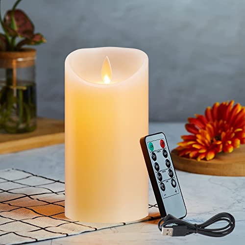 Candele Led, Flickering Flameless Led Candele, Candele A Ricaricabile, Candele Con Telecomando A 10 Tasti Con Funzione Timer, Realizzato In Vera Paraf