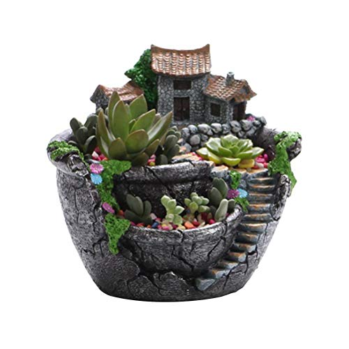 Srliya - Vaso Per Piante Grasse E Piante Grasse Con Cestino Per Fiori E Fiori