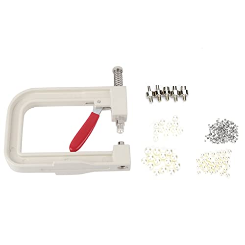 Heepdd Nailed Bead Machine, Manuale Pearl Clothing Set Di Utensili A Maglia Per Riparazione Fai-Da-Te Di Rivetti Per Fai Da Te Abbigliamento Gioielli