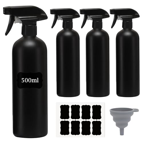 4 Pezzi 500Ml Spruzzino Nebulizzatore, Grilletto Spruzzatore Nebulizzatori Riutilizzabile, Flacone Spray Ln Vetro Trasparente, Effetto Nebulizzatore P