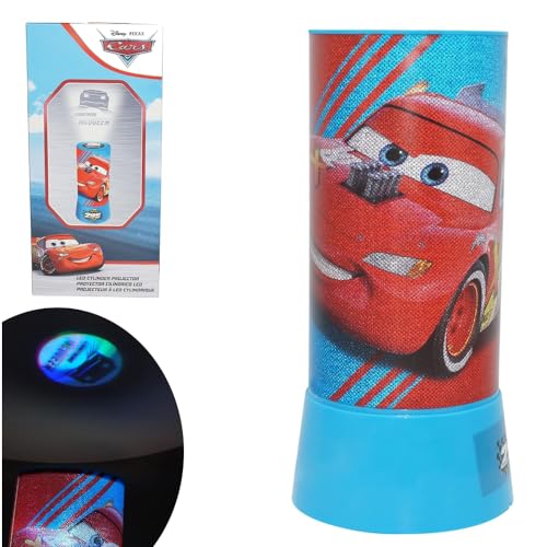 Lampada Con Proiettore Cars Disney Luce Notturna 2 In 1 Con Luci A Led Colorate Funziona A Batterie