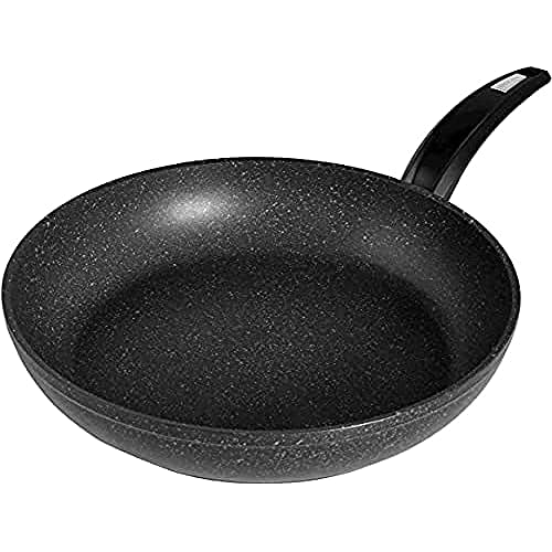 Moneta Hercules Padella Antiaderente Stone, Alluminio Rivestito, Nero, 20 Cm