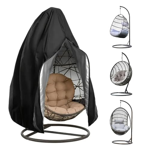 Sporgo Copertura Impermeabile Per Poltrona Sospesa: Swing Egg Chair Cover 210D Oxford Custodia Protettiva Per Poltrona Sospesa, Con Chiusura Lampo E C