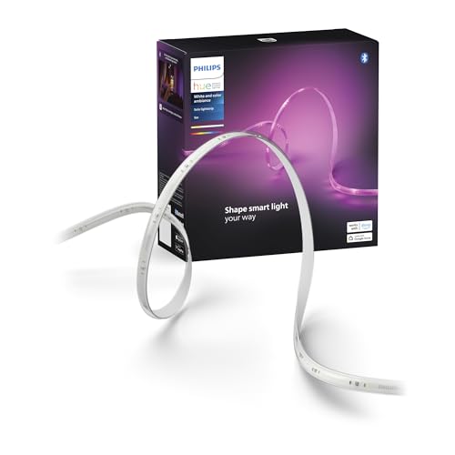 Philips Hue Indoor Striscia Smart Led Solo Kit Base 5M - 1 Pack - Controllo Con Hue App - Funziona Con Alexa, Google Assistant E Apple Homekit