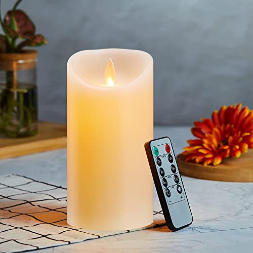 Candele Led, Flickering Flameless Led Candele, Candele A Batteria, Con Telecomando A 10 Tasti, Fiamma Danzante, Funzione Timer, Realizzato In Vera Par