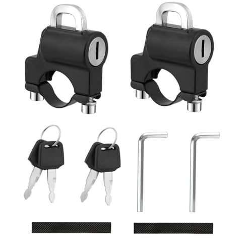 Bessy Shop Lucchetto Casco Moto,2 Pezzi Antifurto Casco Moto Helmet Lock Lucchetto Per Casco Moto Antifurto Nero Universale Antifurto Helmet Lock Lucc