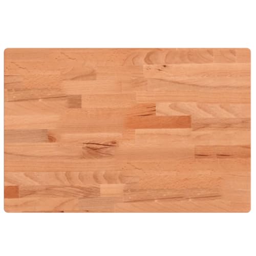 Vidaxl Piano Tavolo 80X40X4Cm Rettangolare Legno Massello Di Faggio, Piano Per Tavolo In Legno, Piano Per Tavolino Da Bar, Piano Per Tavolino Sostitut