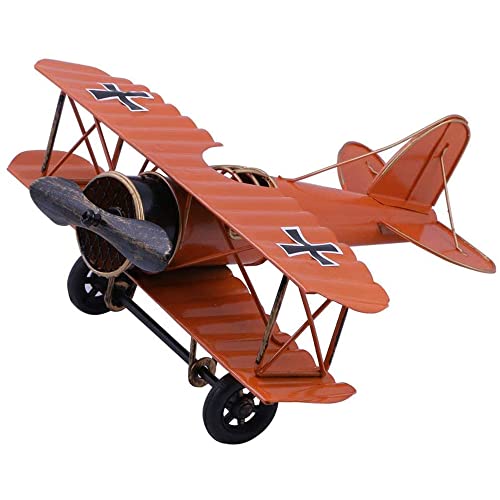 Cenpek - Aerei In Ferro Retrò Per Aerei Artigianali In Stile Vintage, Modello Aereo In Metallo, Modello Biplano Aereo, Modelli Di Aerei In Metallo, Or