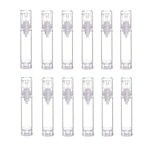 12 Pezzi 10G 10Ml Riutilizzabile Plastica Airless Pompa Bottiglia Portatile Airless Pompa Bottiglia Cosmetica Contenitore Dispenser Pompa Da Viaggio B
