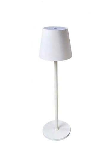 Teramo Led Lampada Da Tavolo Led Ricaricabile Touch Luce Calda Naturale Fredda (Bianco)