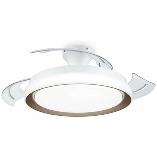 Philips Led Bliss Ventilatore Da Soffitto Con Luce, Dimmer A Fasi, Lampada 28W, Ventilatore 35W, Luce Bianca Da Calda A Fredda, Telecomando Incluso, O