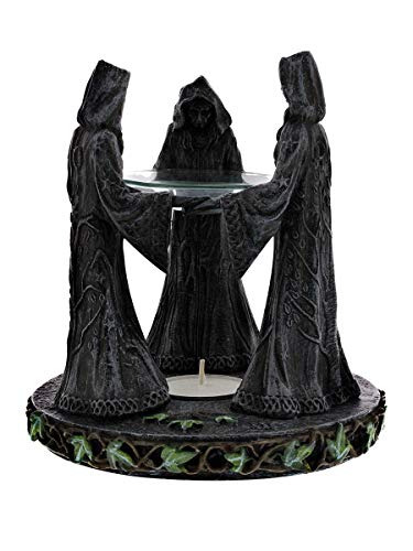 Nemesis Now Magik Circle - Bruciatore A Olio, 16 Cm, Colore: Grigio