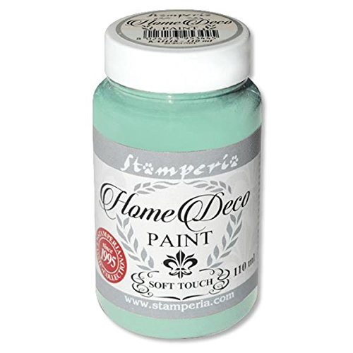 Stamperia - Home Deco Paint, Soft Touch, Barattolo 110 Ml, Water Green Kah09