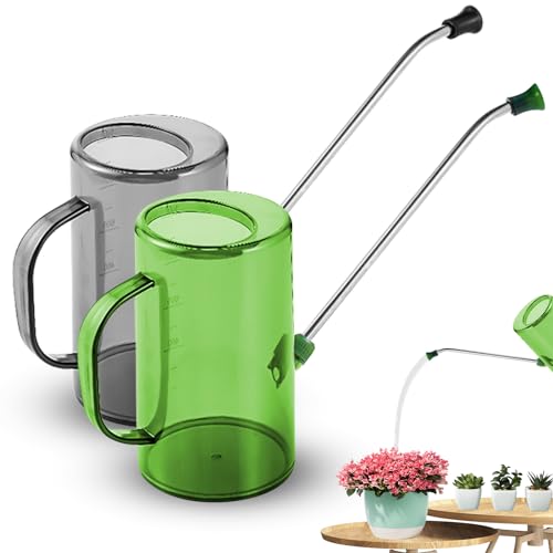 Confezione Da 2 Annaffiatoio Lungo In Acciaio Inox, Per Piante Da Interno, Annaffiatoio Da Interni, 1 Litro Per Piante Esterne, Giardinaggio, Piante S
