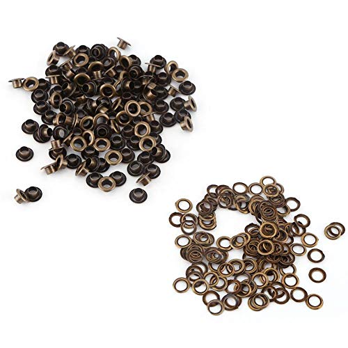 Heepdd 100Pcs Eyelet Grommet Set, Antique Plain Grommets E Rondelle Occhielli Per Leathercraft Accessori Decorativi Scarpe Borse Cappelli