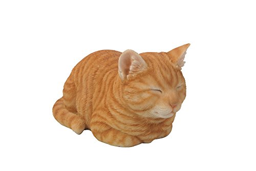Hi-Line Gift Ltd Statua Di Gatto Che Dorme, Arancione