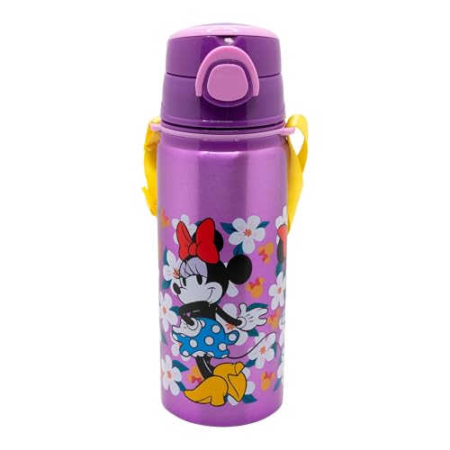 Bottiglia Riutilizzabile Pop Up In Alluminio Con Tracolla 730 Ml | Minnie Sunshine