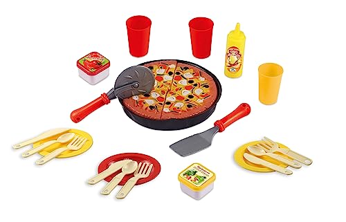 Ods 33809 Set Pizza Con 27 Pezzi, Per 3 Persone, Rosa, Grigio, Medium
